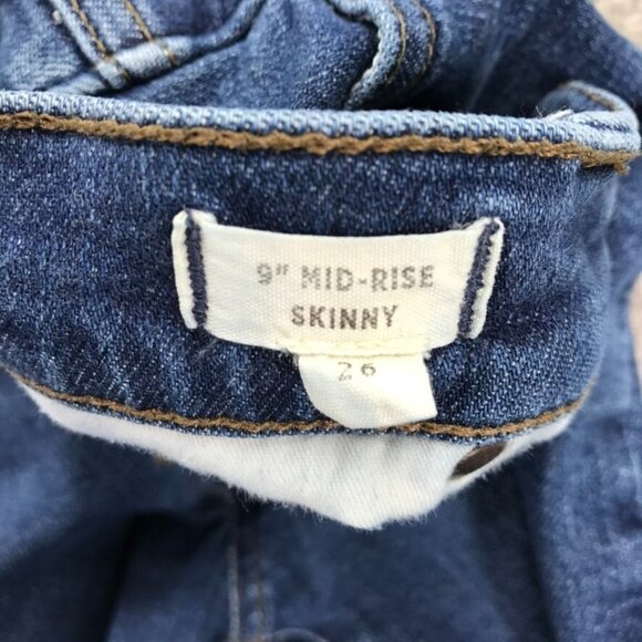 MADEWELL Womens Size 26 Medium Wash 9" Mid Rise Skinny Stretch Denim Jeans - Picture 8 of 16